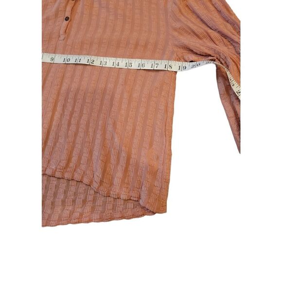 Anthropologie
Coral Gauzy Semi Sheer Ballon Longsleeve Top XS - Picture 6 of 11